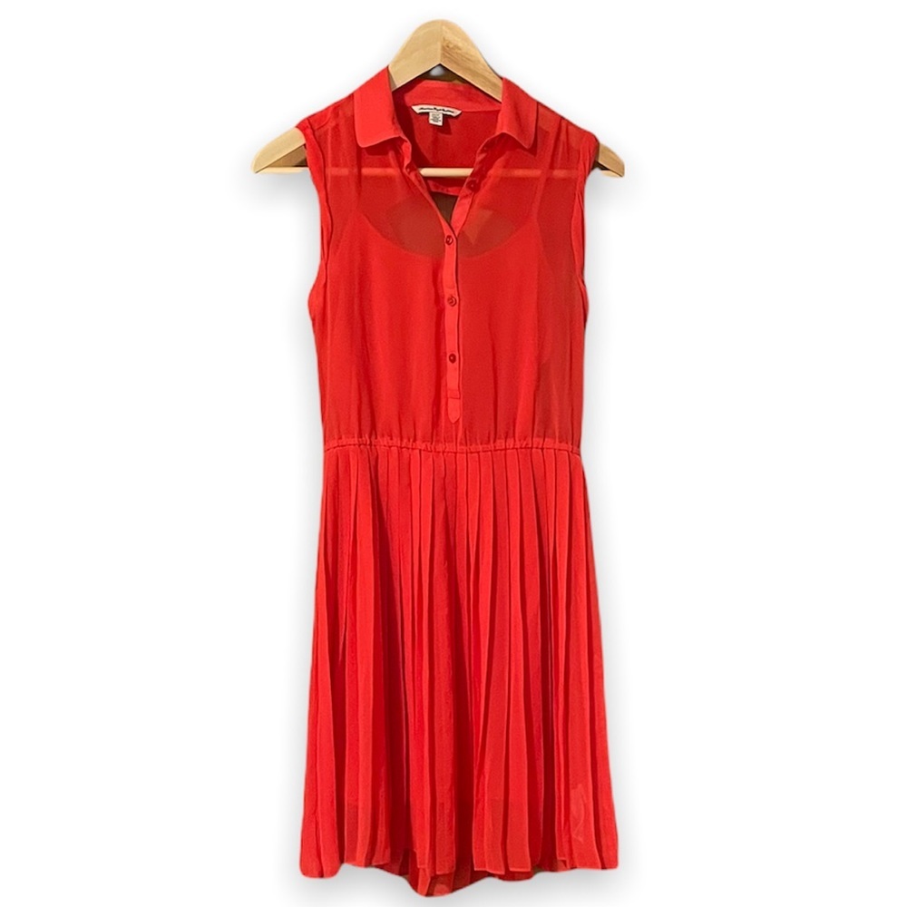 American Eagle Open Back Button Front Dress